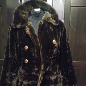 Fur(furless)long coat
